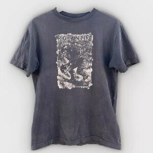 Vintage Cinder Block High On Fire Tshirt Matt Pike Oakland CA Stoner Metal sz M